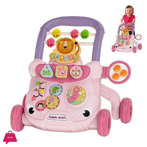 Baby Activity Walker Stand Learning Seat Walker Educational Toy Multifunctional Baby Walker Activity Center Stable for Childrens Day Thanksgiving