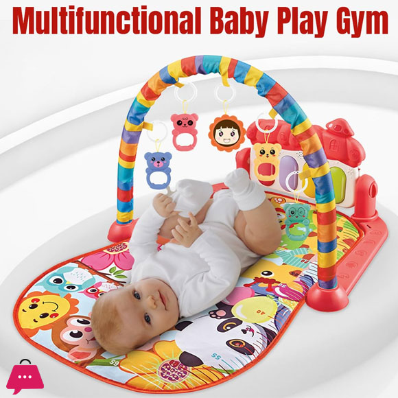 Baby Gym Puzzle Mat Educational Rack Baby Toys Music Play Mat with Piano