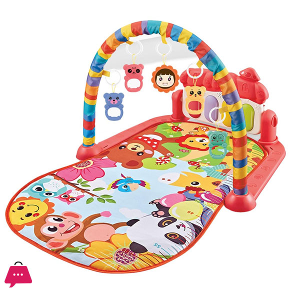 Baby Gym Puzzle Mat Educational Rack Baby Toys Music Play Mat with Piano