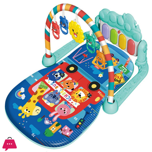 Baby Gym Puzzle Mat Educational Rack Baby Toys Music Play Mat with Piano