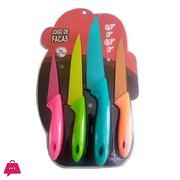 BALI Colorful Stainless Steel Knife Set for Kitchen Barbecue Vegetables