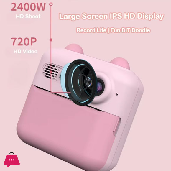 Childrens Camera Instant Shoot Photo print HD Digital Thermal Printer For Kids