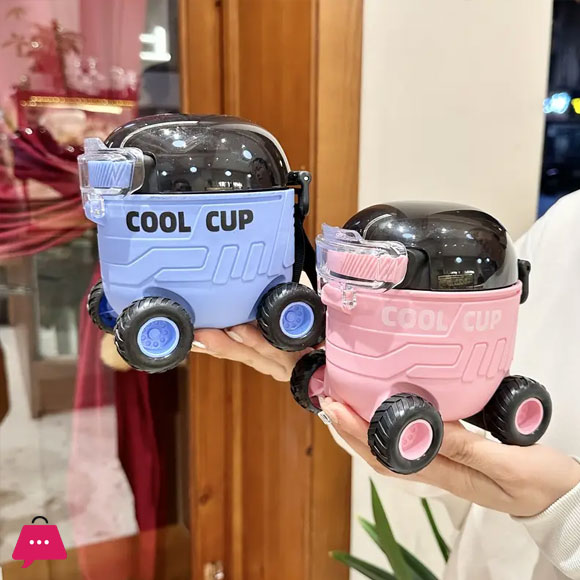 Cool Cartoon Mars for RoveR Water Cup with Straw - Portable Durable Polycarbonate Plastic Fun Design