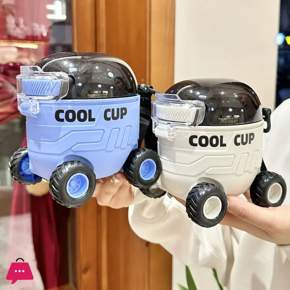 Cool Cartoon Mars for RoveR Water Cup with Straw - Portable Durable Polycarbonate Plastic Fun Design