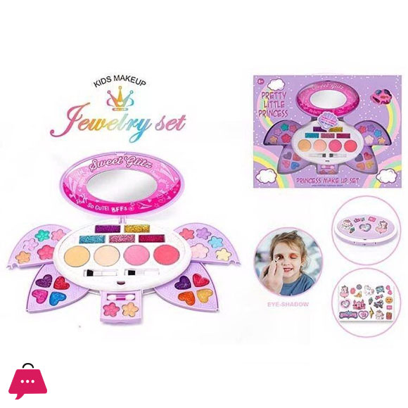 Cosmetics For Girls Eyeshadows Lip Glosses Blushes Applicators Mirrors Stickers