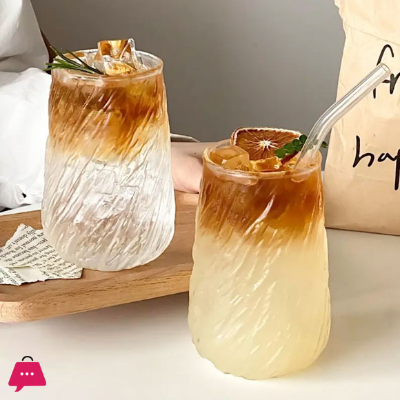 Creative Frozen Ice Shape Tea & Coffee Glass 1Pcs