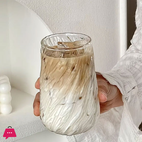 Creative Frozen Ice Shape Tea & Coffee Glass 1Pcs