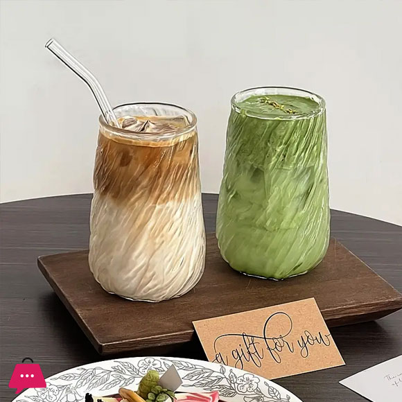 Creative Frozen Ice Shape Tea & Coffee Glass 1Pcs