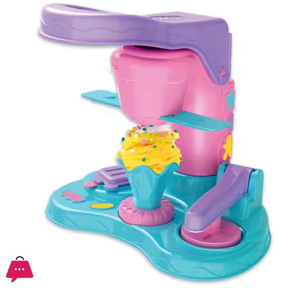 DIY Kitchen Creation Set Toys Play Dough Ice Cream Maker with Molds
