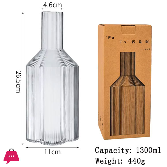 Flower Shaped Bedside Carafe 1500ml