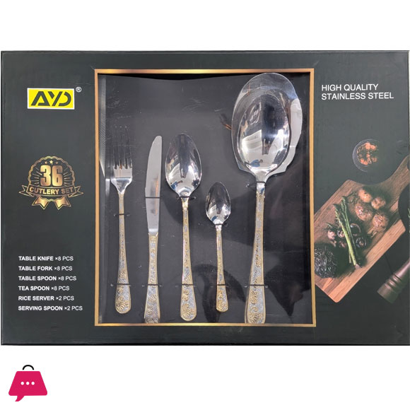 High Quality AYD Stainless Steel Cutlery Set of 36 pcs
