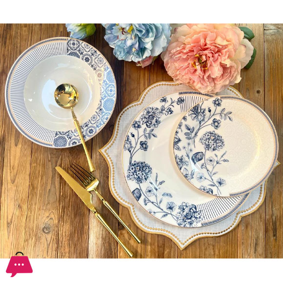 JOHANSON BROS Bone China Plate Set 18 Pcs