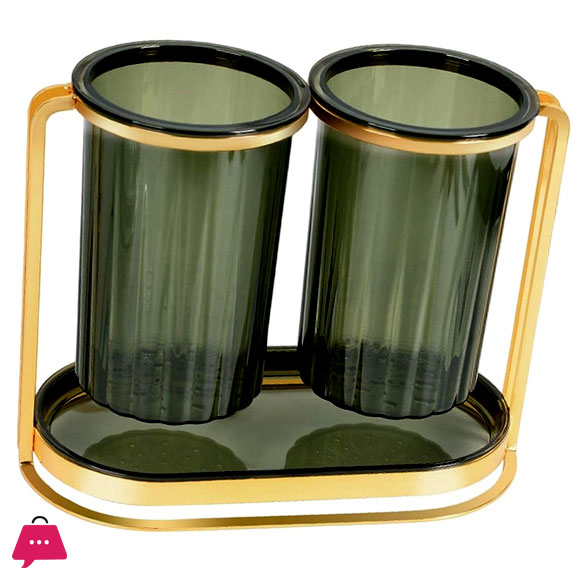 Kitchen Utensil Holder Tableware Stand Cutlery Holder Spoon Fork Holder Double Jar