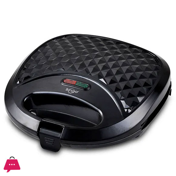Sandwich Maker 2 Slice Diamond Cut Black BSM-302
