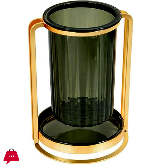 Spoon Holder Utensil Holder Set Chopsticks Tube With Metal Frame Transparent Kitchen Cooking Kitchen Storage