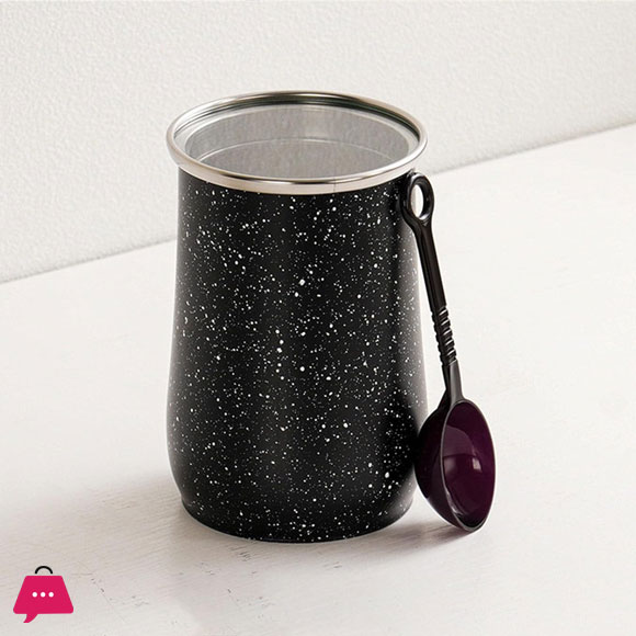 Stainless Steel Coffee Container Sealed Canister with Spoon 1-Pcs