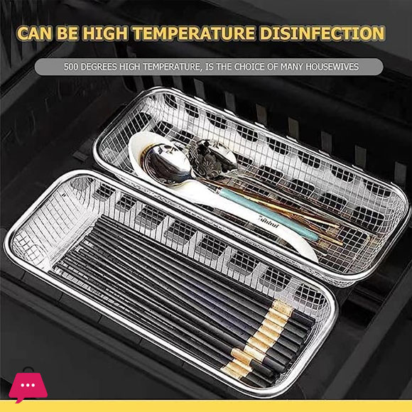 Stainless Steel Rectangle Drain Basket - 32x16x6CM