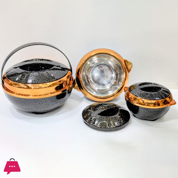 Stonic Chrome 3 Pcs Hot Pot Set