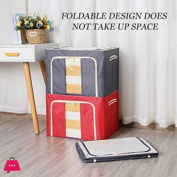Storage Box 55liter Foldable Storage Organizers Clothes Blanket Quilt Organizer