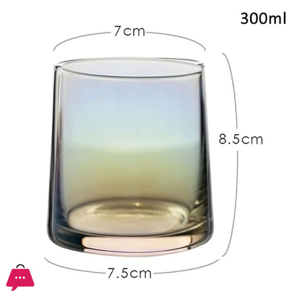 Thin Rim Crystal Tumbler Glasses Set of 6 - 10oz/300ml Capacity - Elegant and Stylish Design (Type3)