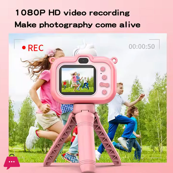 Unicorn Y6 HD Dual-camera Camera with Stand Dual-lens Shooting Camera Childrens Toy Painting
