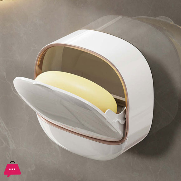 Waterproof Soap Dish Compact Waterproof Flip-Top Drainage Box