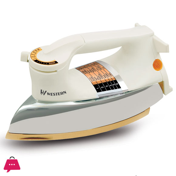 Western Heavy Weight Dry Iron Western W-1078 1000 Watts