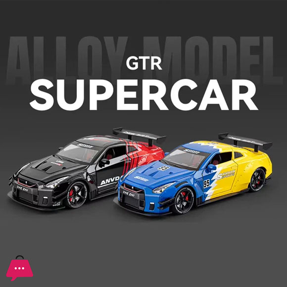 1:24 Nissan GTR Sport Simulation Alloy Model Sound Light with Smoke