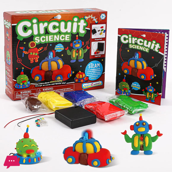 Electric Circuit for Kids 8-12 – Beginner Circuit Science Kit w/Conductive & Insulating Dough