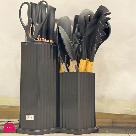 Stainless Steel Kitchen Utensil Set 19 Pieces Set