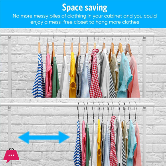 10 Pack Cloth Hangers - Strong Heavy Duty Stainless Steel Metal Hangers