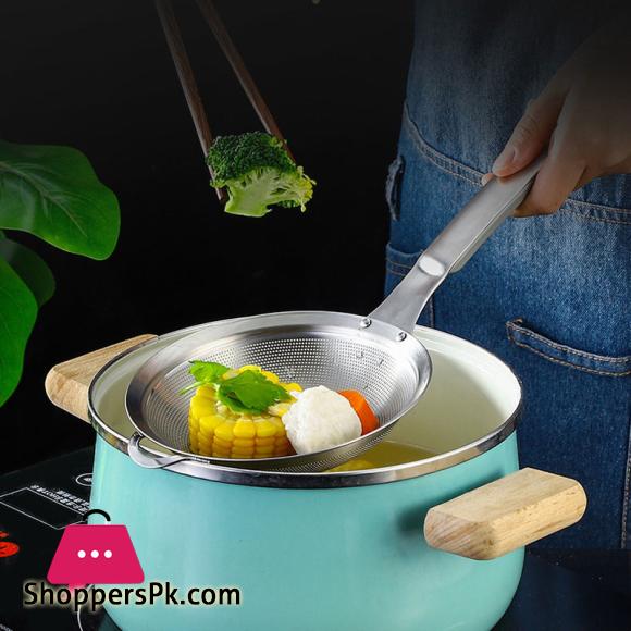 304 Stainless Steel Strainer Filter Spoon For Soy Milk Juice Oil Skimmer Flour Colander Sieve Fried Food Net Kitchen Gad