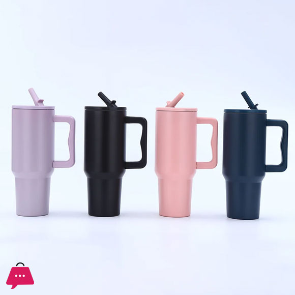 40oz Flip Straw Car Cup Fourth Generation Stainless Steel Tumbler