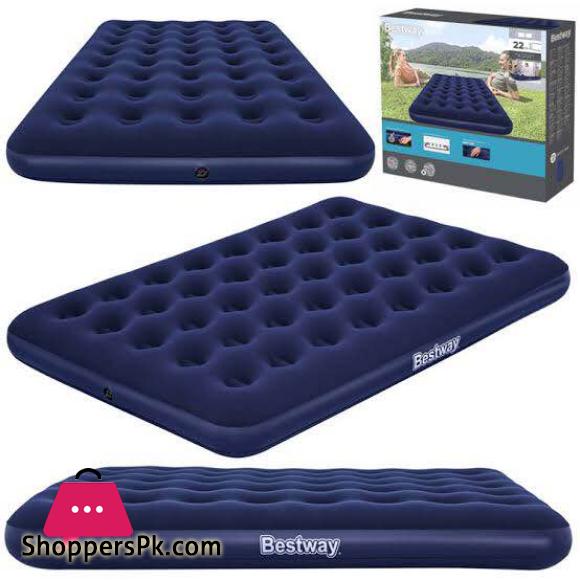 Bestway - Inflatable Mattress With Manual Pump 75 inchx54 inchx8.75 inch - 67002