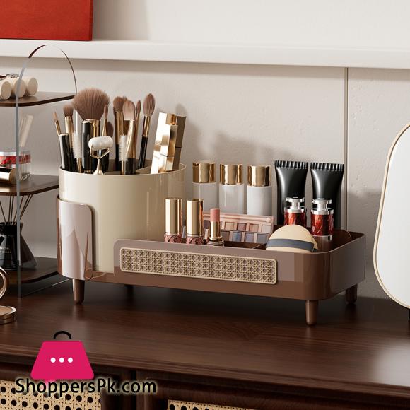 Cosmetics Storage Case Desktop Revolving Pen Holder Dressing Table Skin Care Storage Makeup Holder