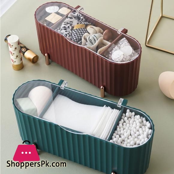 Dustproof Cosmetic Cotton Storage Box with Cover