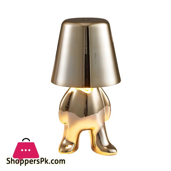 Italy Little Golden Man Night Light Thinkers Lamp Art Decor Lamp