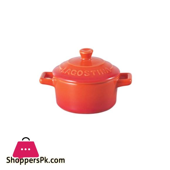 Brilliant Lagostina Stoneware Mini Casseroles Stew Pot with Lid - 4 Inch