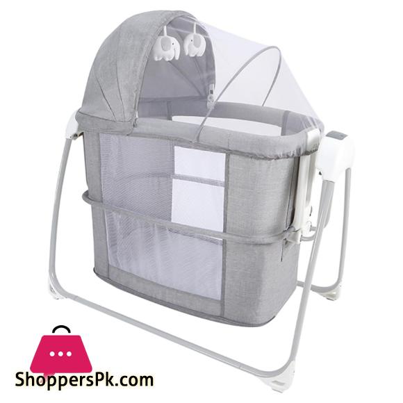 Mastela Deluxe 4 in 1 Bassinet Cradle Swing & Bedside Sleeper for Birth to 36 Month Kids