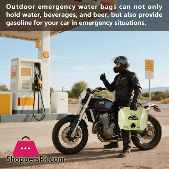 Outdoor Collapsible Water Storage Bag With Faucet Valve Plastic Water Bag 8-Liter