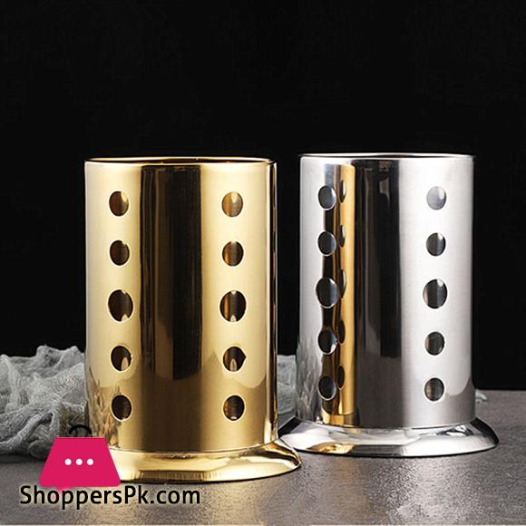 Stainless Steel Golden Chopstick Spoon Cutlery Holder