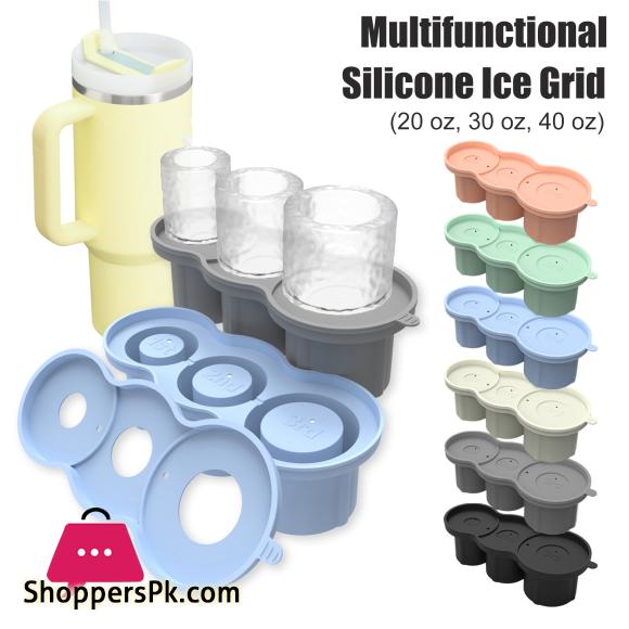 Ice Cube Maker With Lid 3 Hollow Cylinder Ice Cube Molds