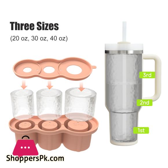 Ice Cube Maker With Lid 3 Hollow Cylinder Ice Cube Molds