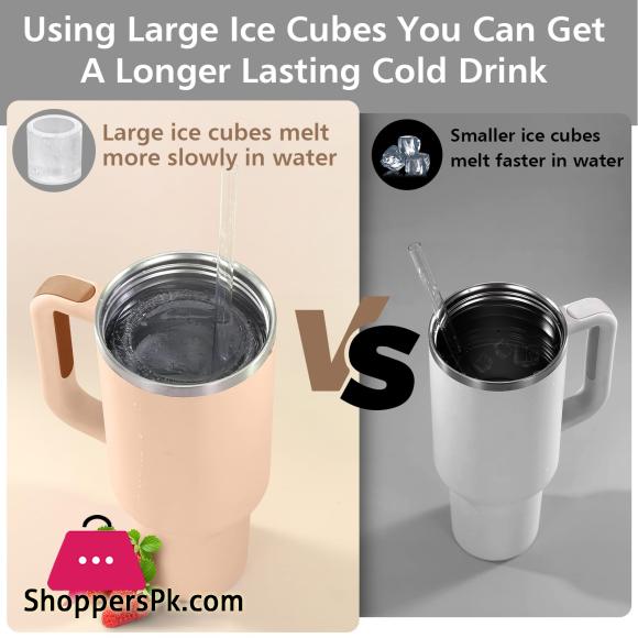 Ice Cube Maker With Lid 4 Hollow Cylinder Ice Cube Molds