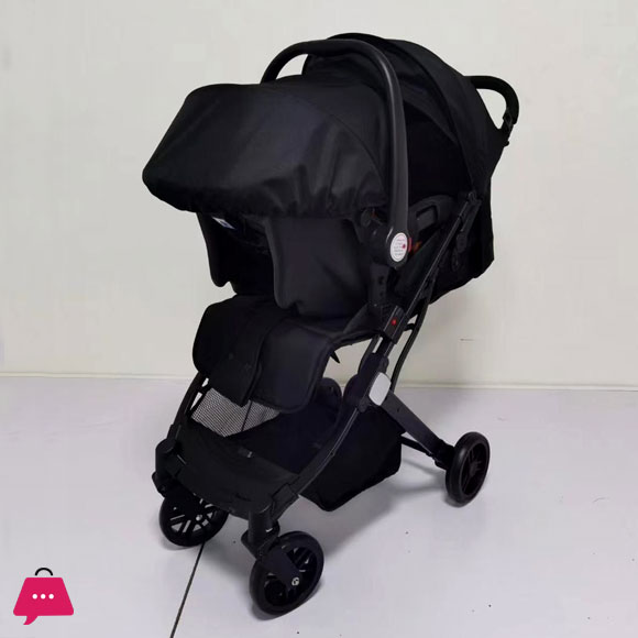 Baby Pram Folding Compact Stroller With Car-Seat Carrycot 3-in-1 Baby Strollers