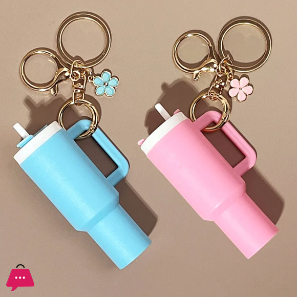 Mini Cup Keychain for Water Bottle Tumbler Cup Decoration