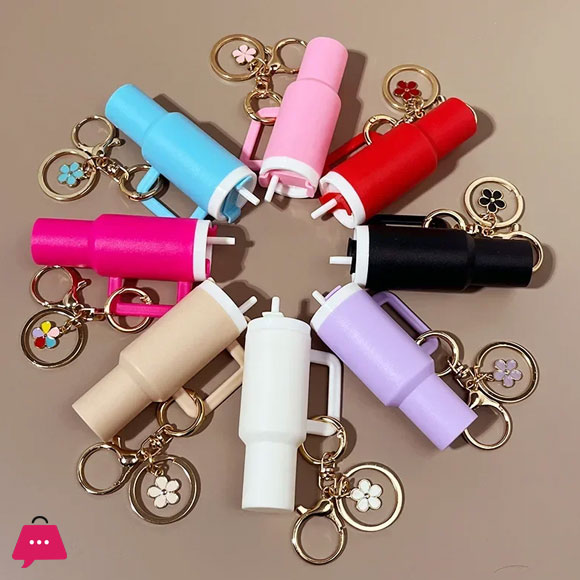 Mini Cup Keychain for Water Bottle Tumbler Cup Decoration