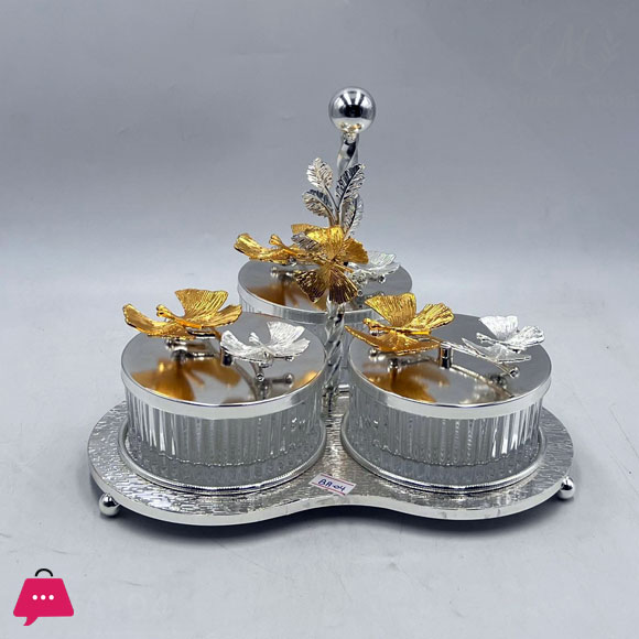 GOLDEN 3 PCS PARTITION JAR