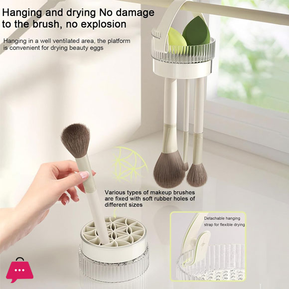 Makeup Brush Holder Rotatable Makeup Brush Storage Bucket Easy to Clean Dust-proof