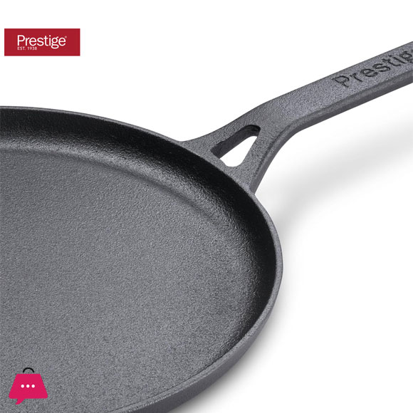 Prestige Cast Iron Flat Tawa 28 cm Induction Cast Iron Tawa - 48885